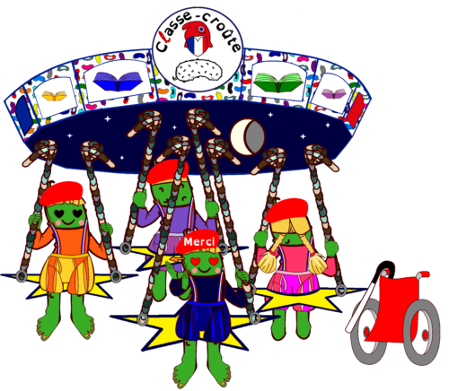 enfants assis sur un carrousel de balançoire pour toucher les étoiles
